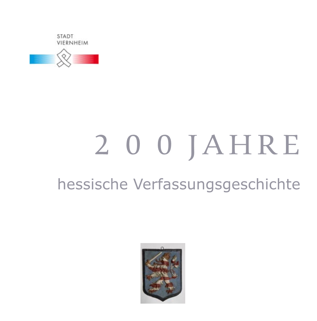 Verfassung 200 Jahre Hessen
