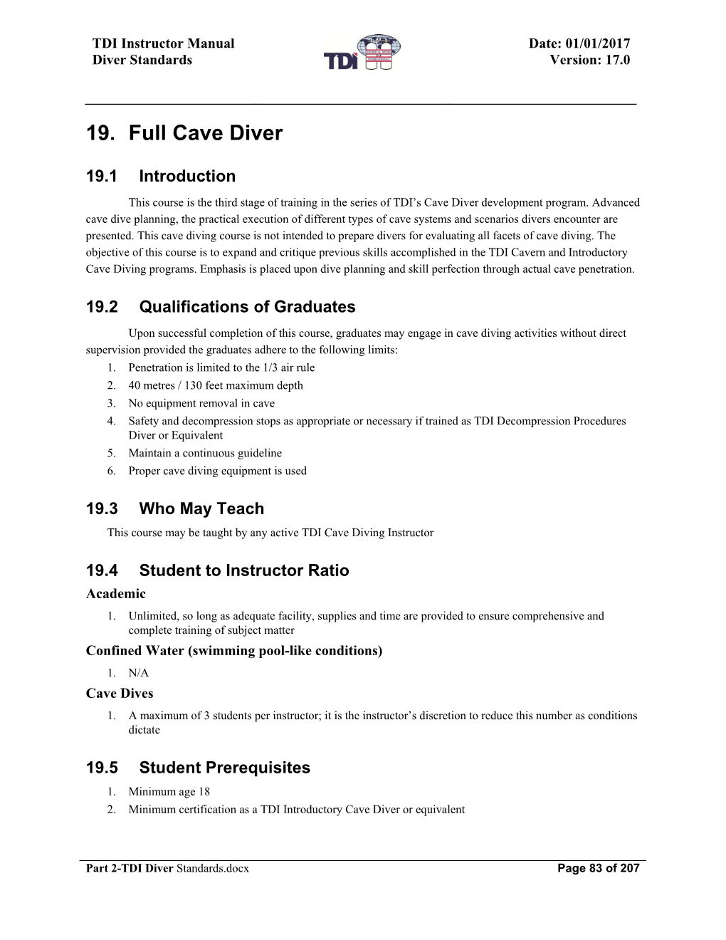 19. Full Cave Diver