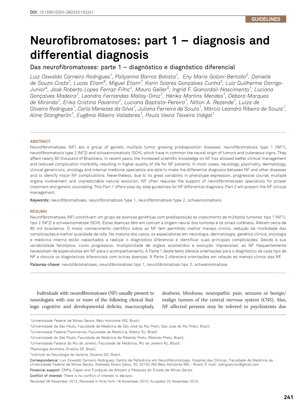 Diagnosis and Differential Diagnosis