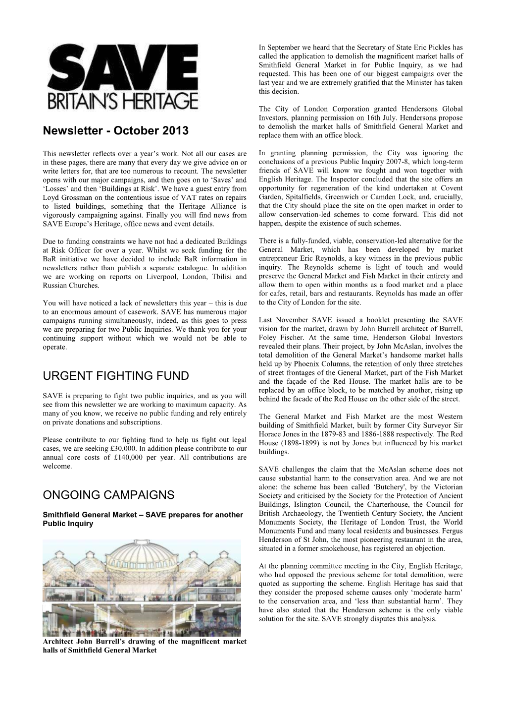 October 2013 Newsletter