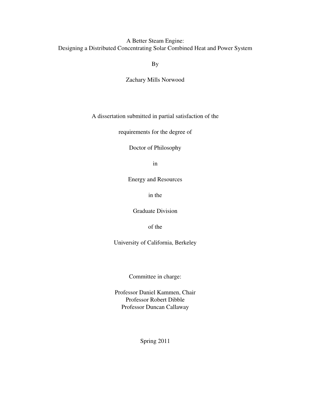 Designing a Distributed Concentrating Solar Combined Heat and Power System