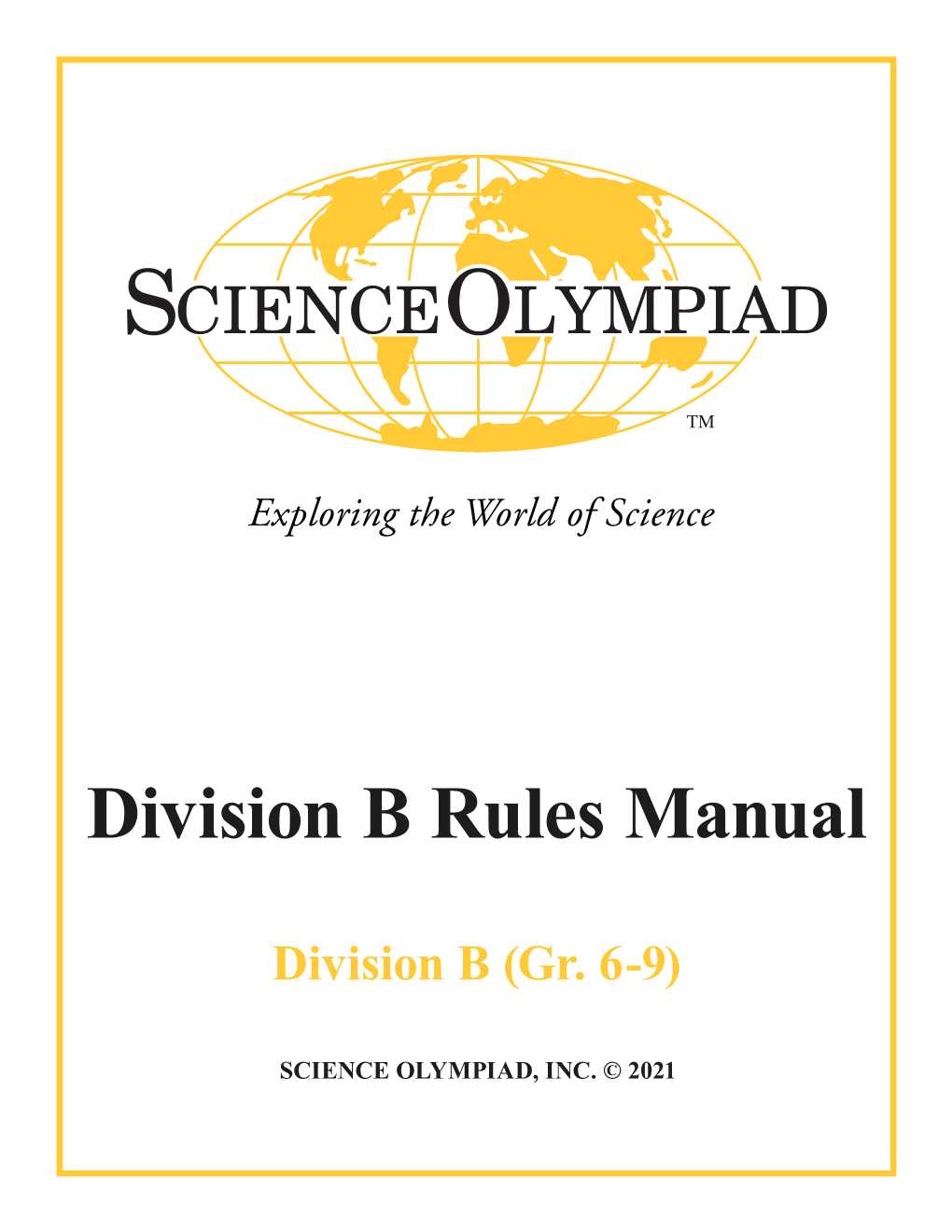 Division B Rules Manual