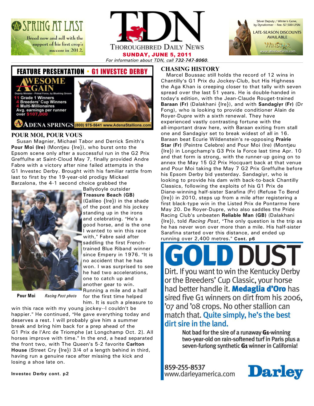 Feature Presentation • G1 Investec Derby