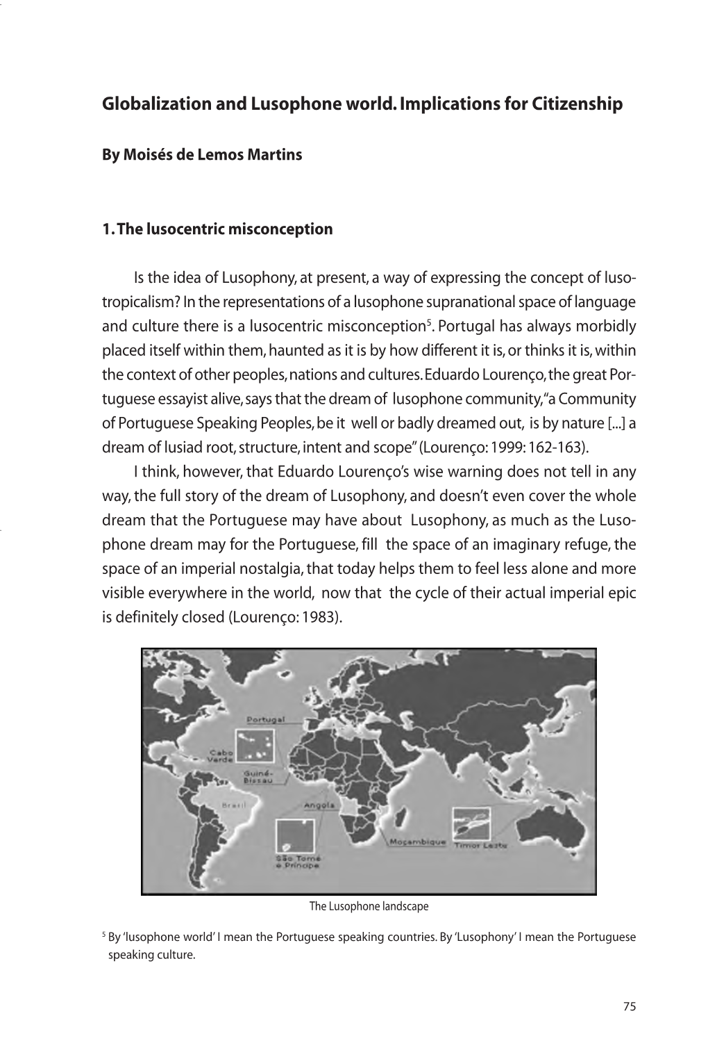 Globalization and Lusophone World. Implications for Citizenship