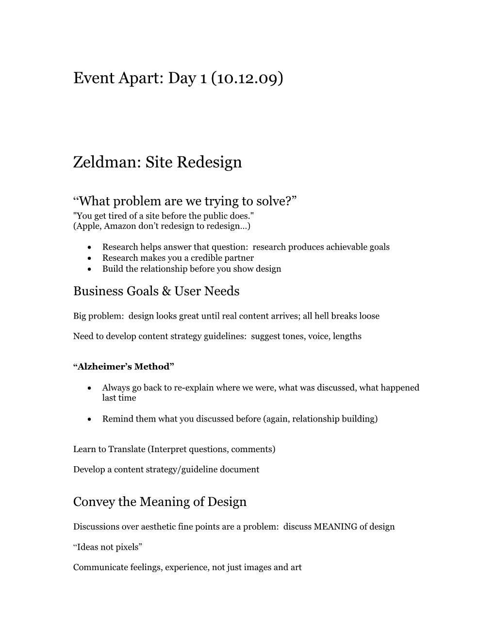 Zeldman: Site Redesign