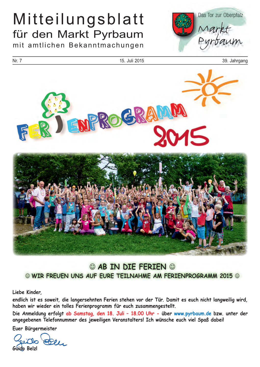 Mitteilungsblatt Juli 2015