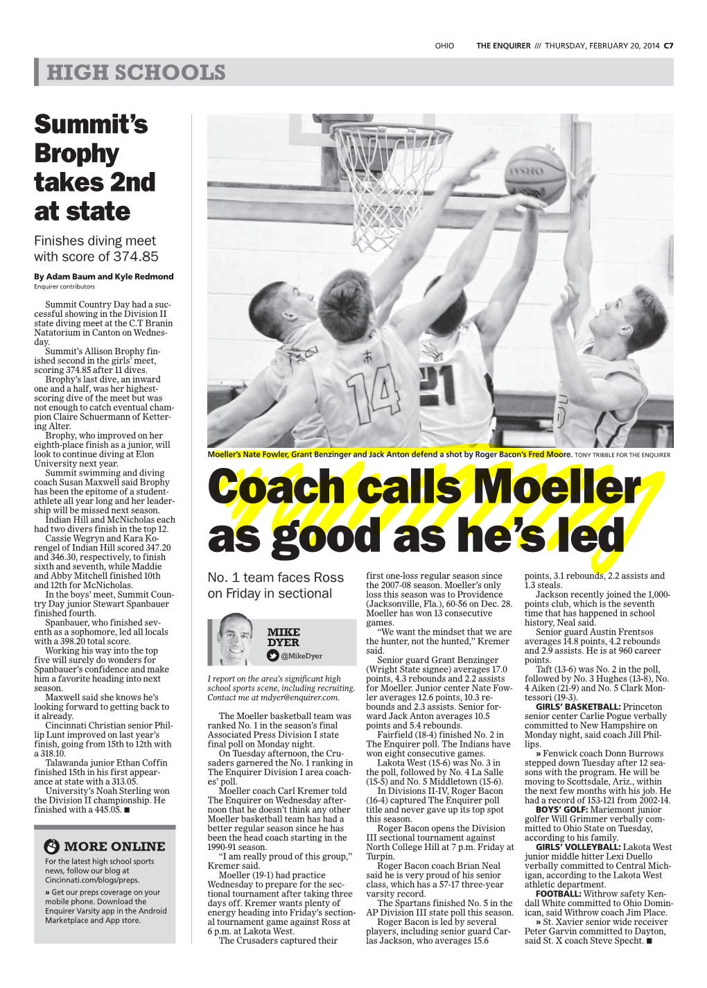 Coach Calls Moeller As Good As He's