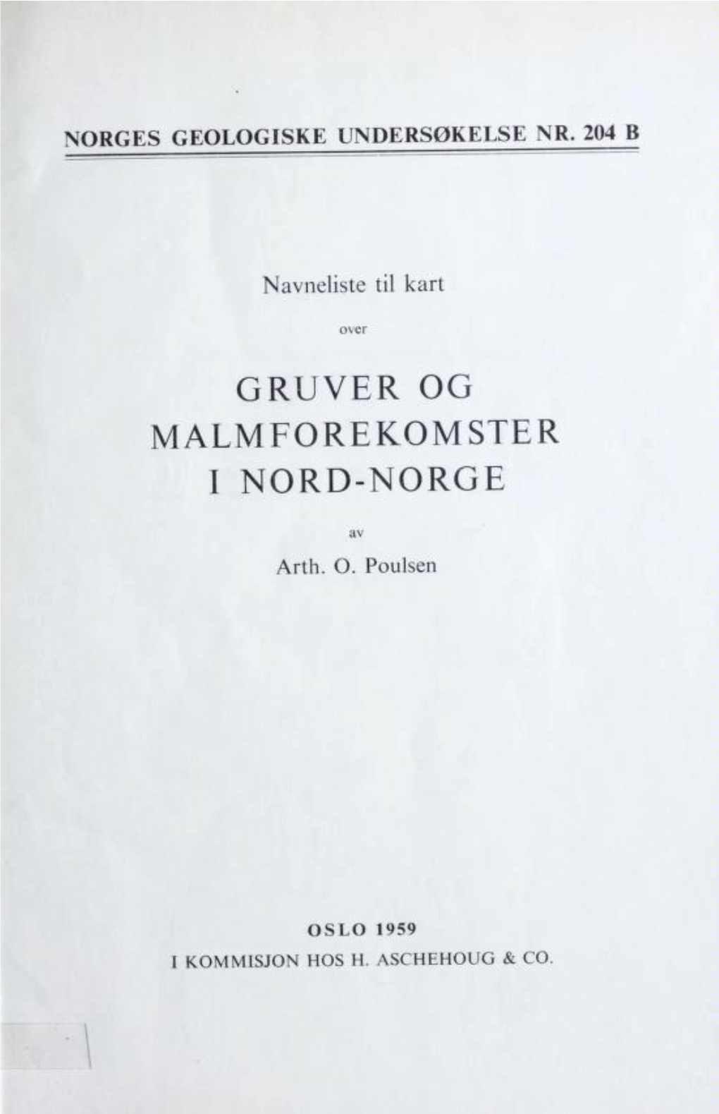 Gruver Og Malmforekomster I Nord-Norge