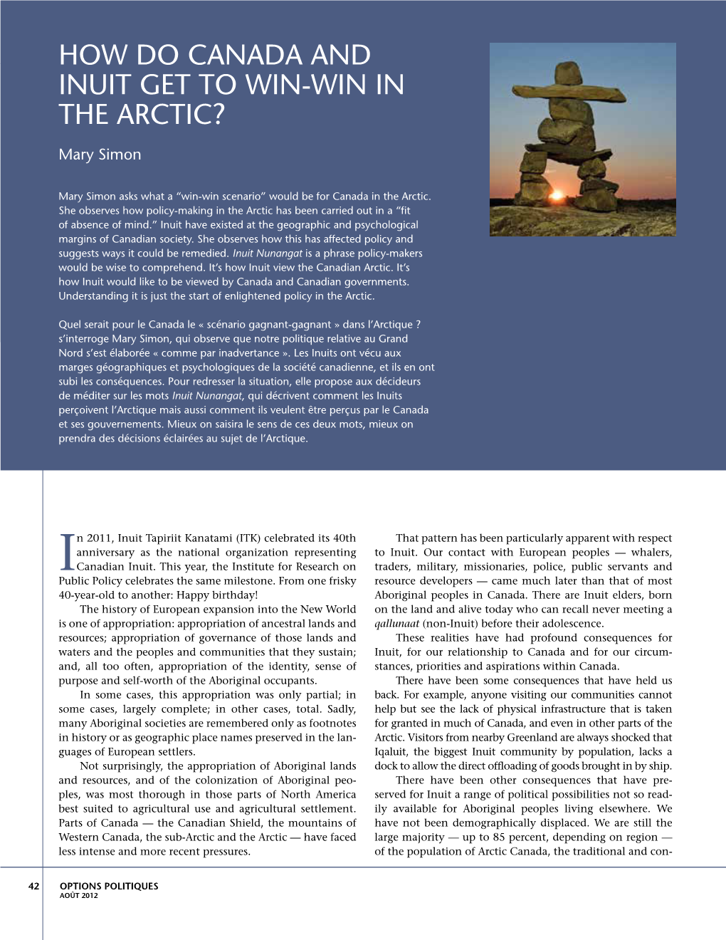 How Do Canada and Inuit Get to Win-Win in the Arctic?