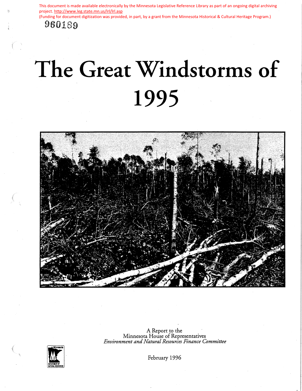 The Great Windstortns of 1995