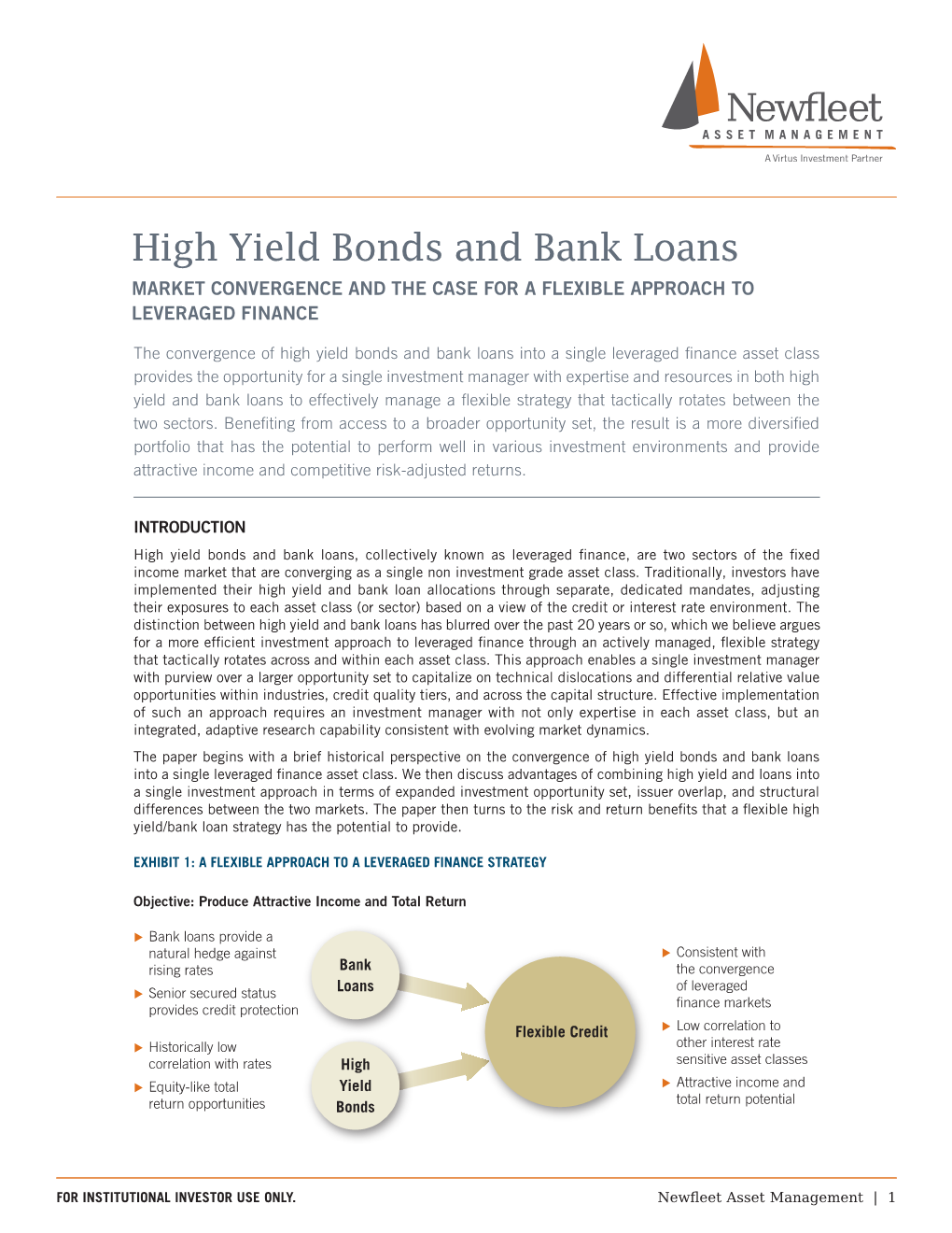 Newfleet High Yield Bonds and Bank Loans