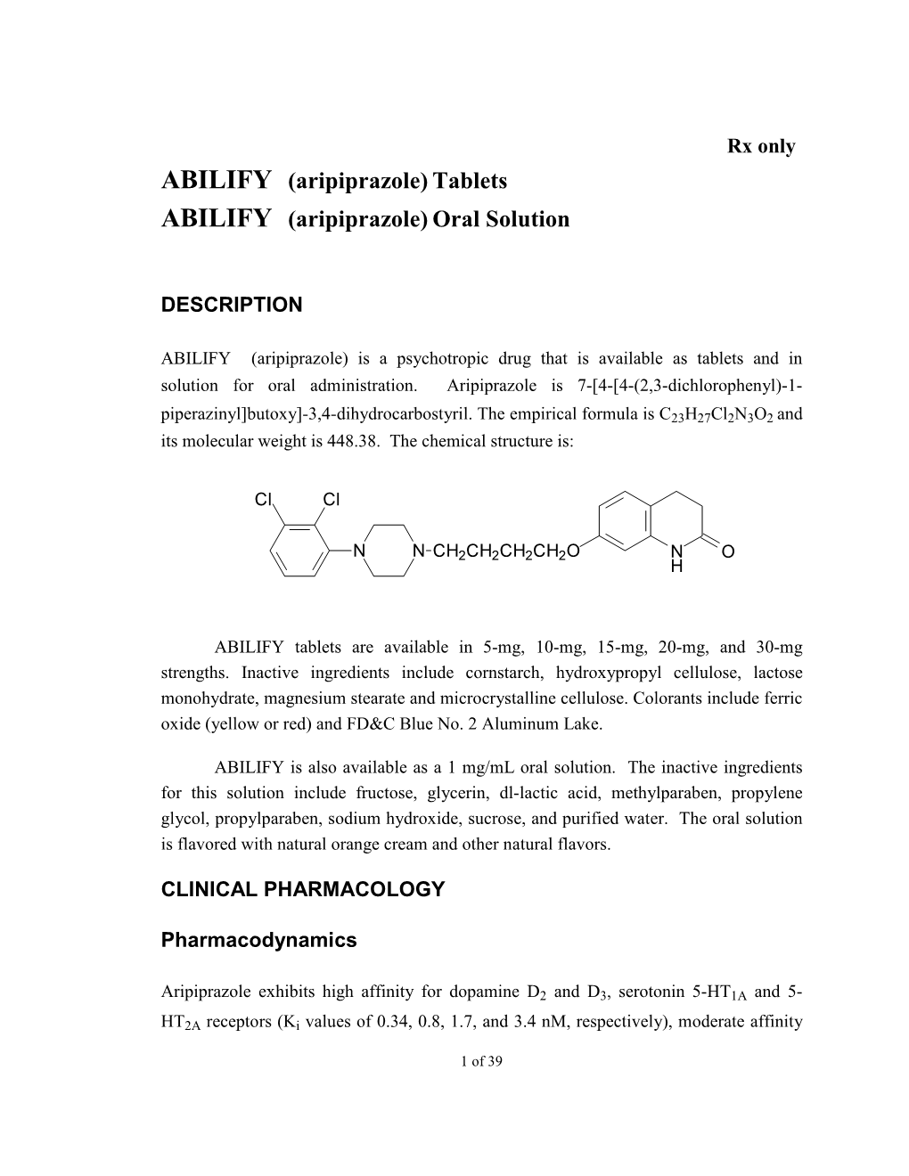 ABILIFY (Aripiprazole)