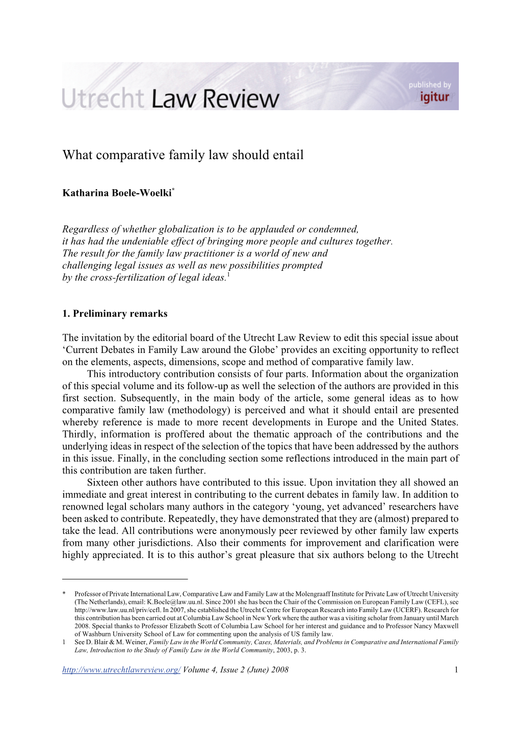 What Comparative Family Law Should Entail