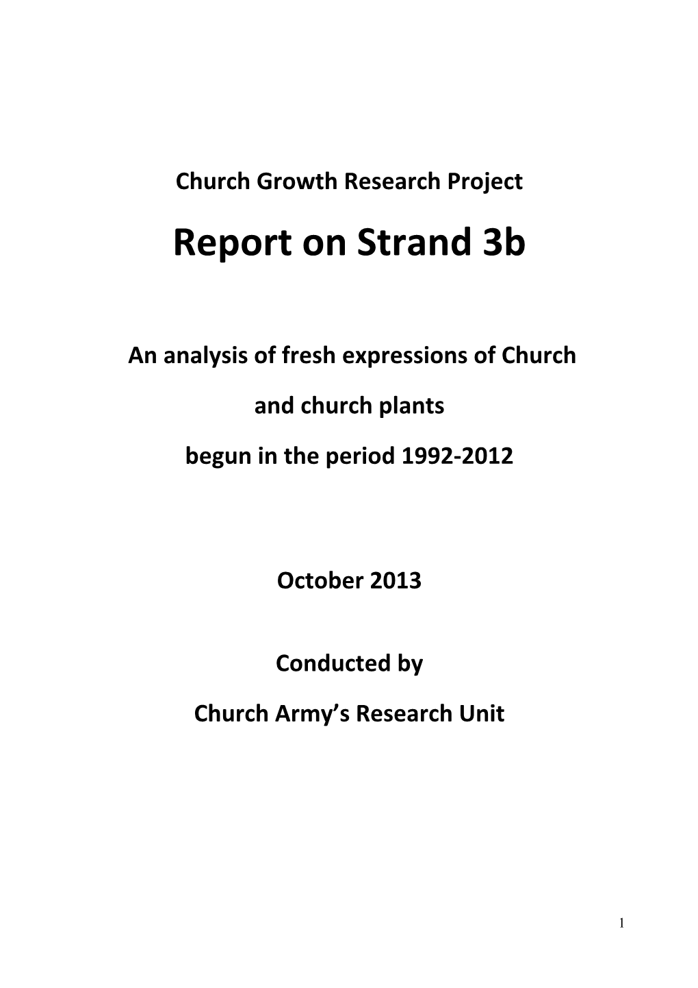Report on Strand 3B