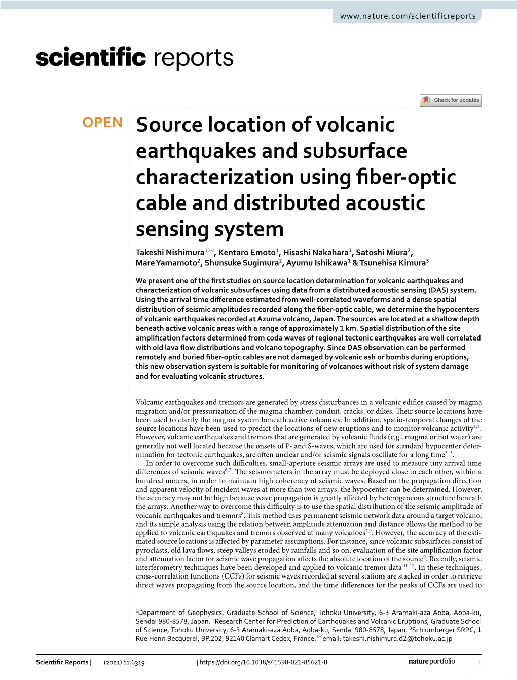 Source Location of Volcanic Earthquakes and Subsurface