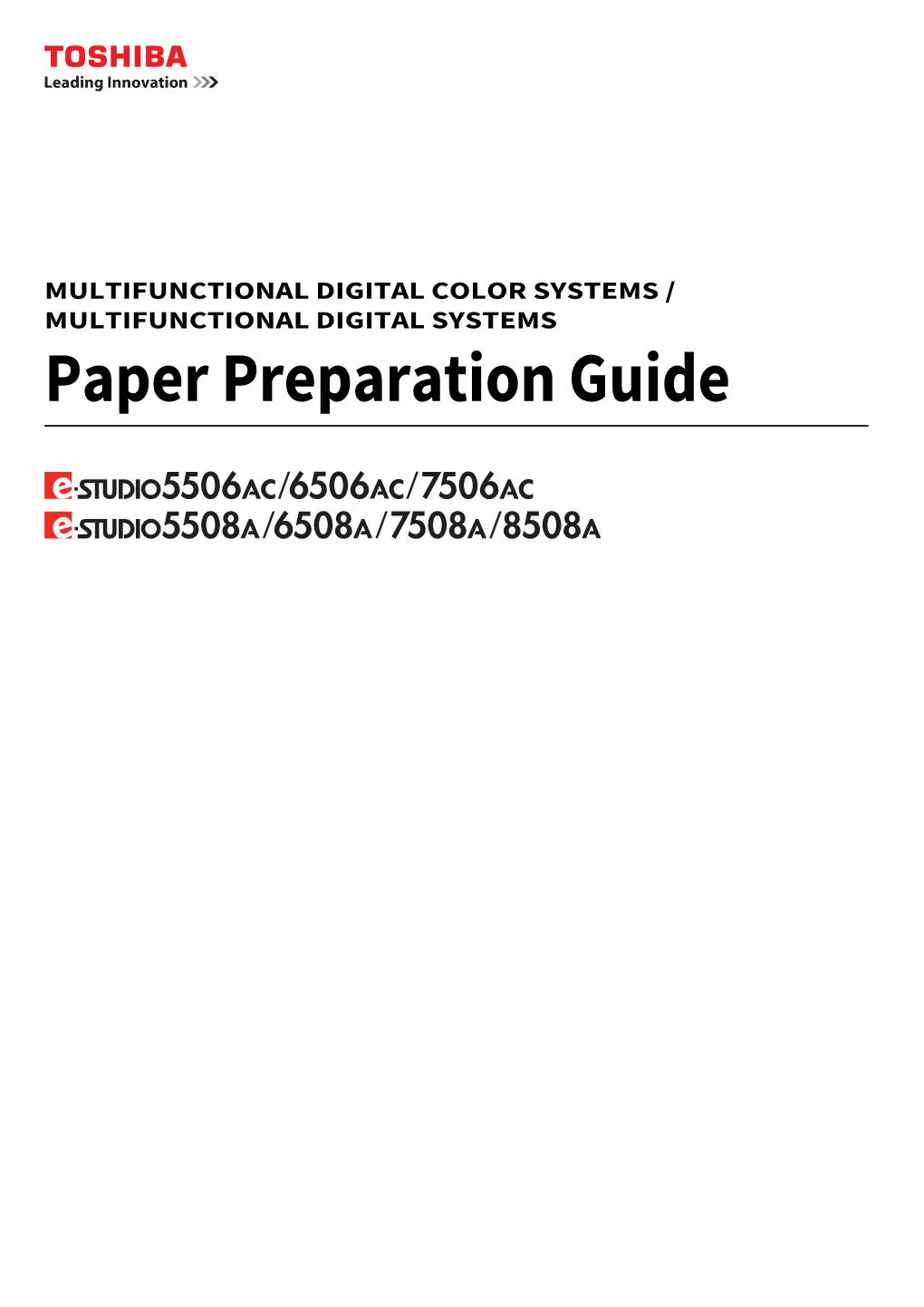 Paper Preparation Guide