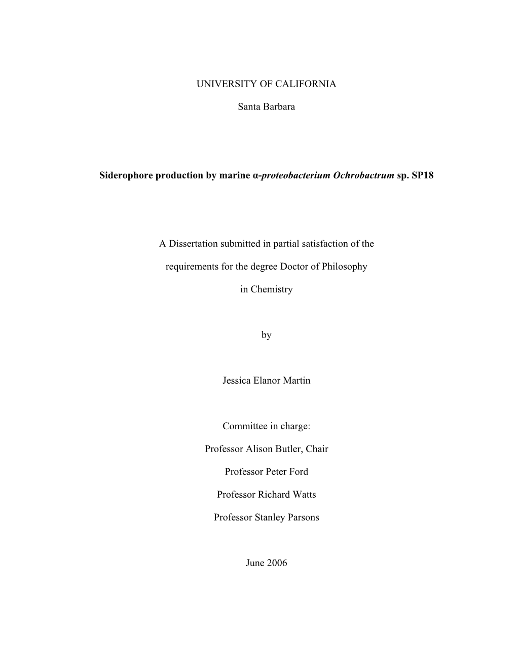 Siderophore Production by Marine Alpha-Proteobacterium