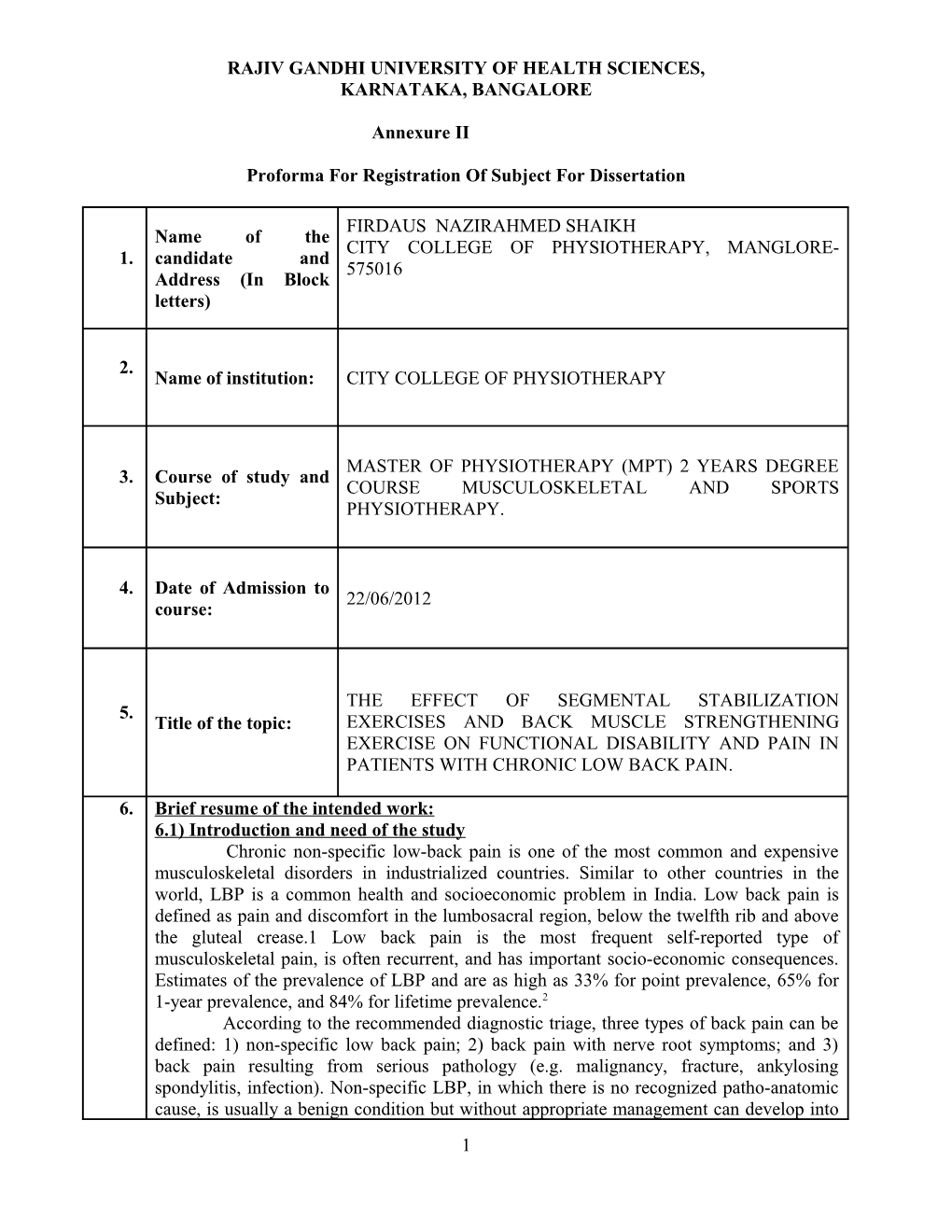 Rajiv Gandhi University of Health Sciences s18