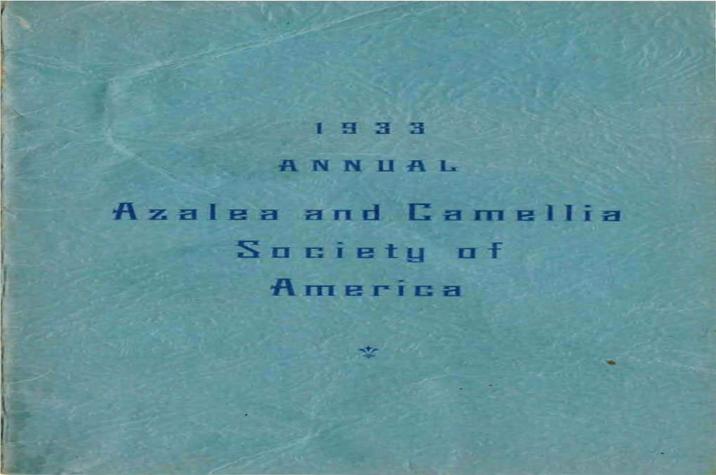 Year Book of the Azalea and Camellia Society of America