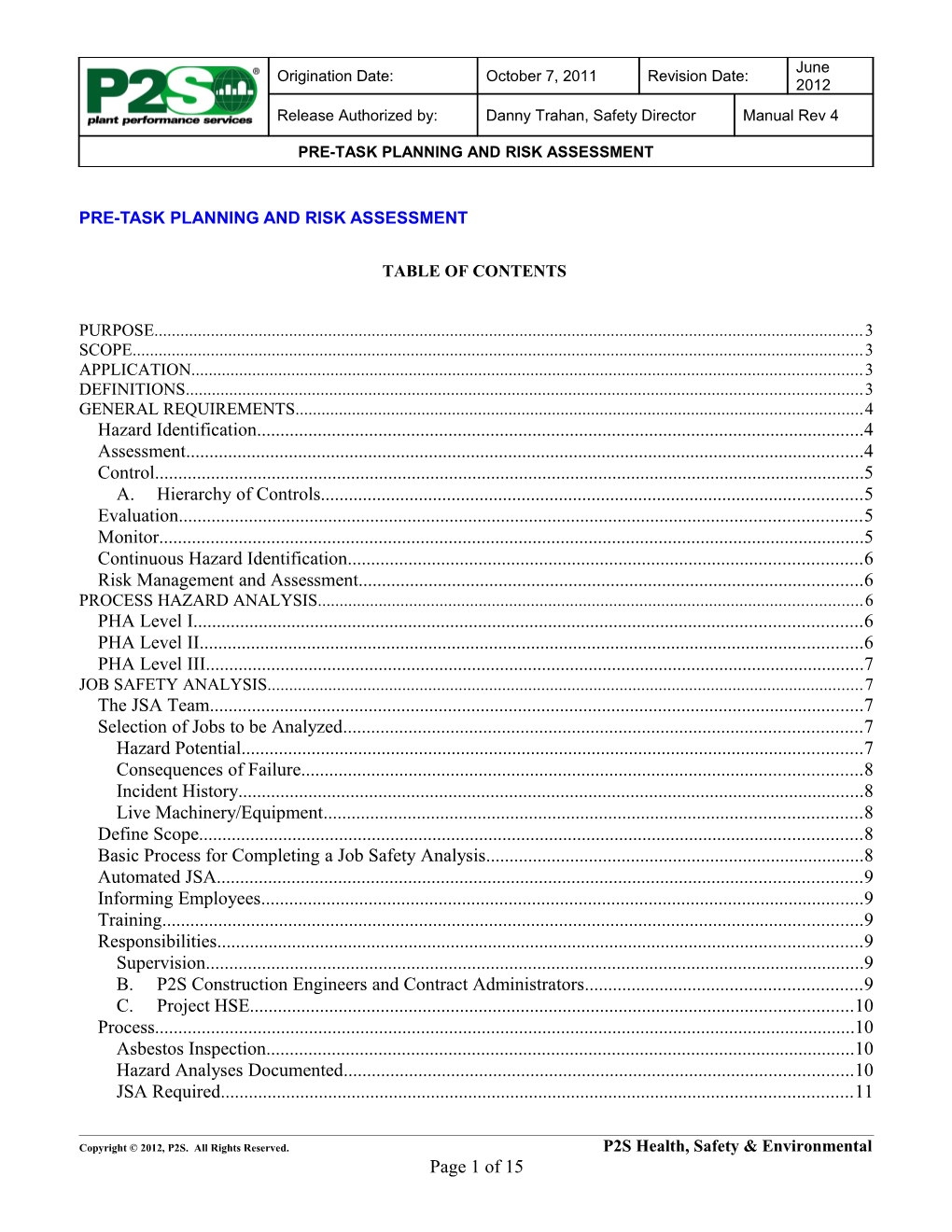 Health, Safety and Environmental Policy s1