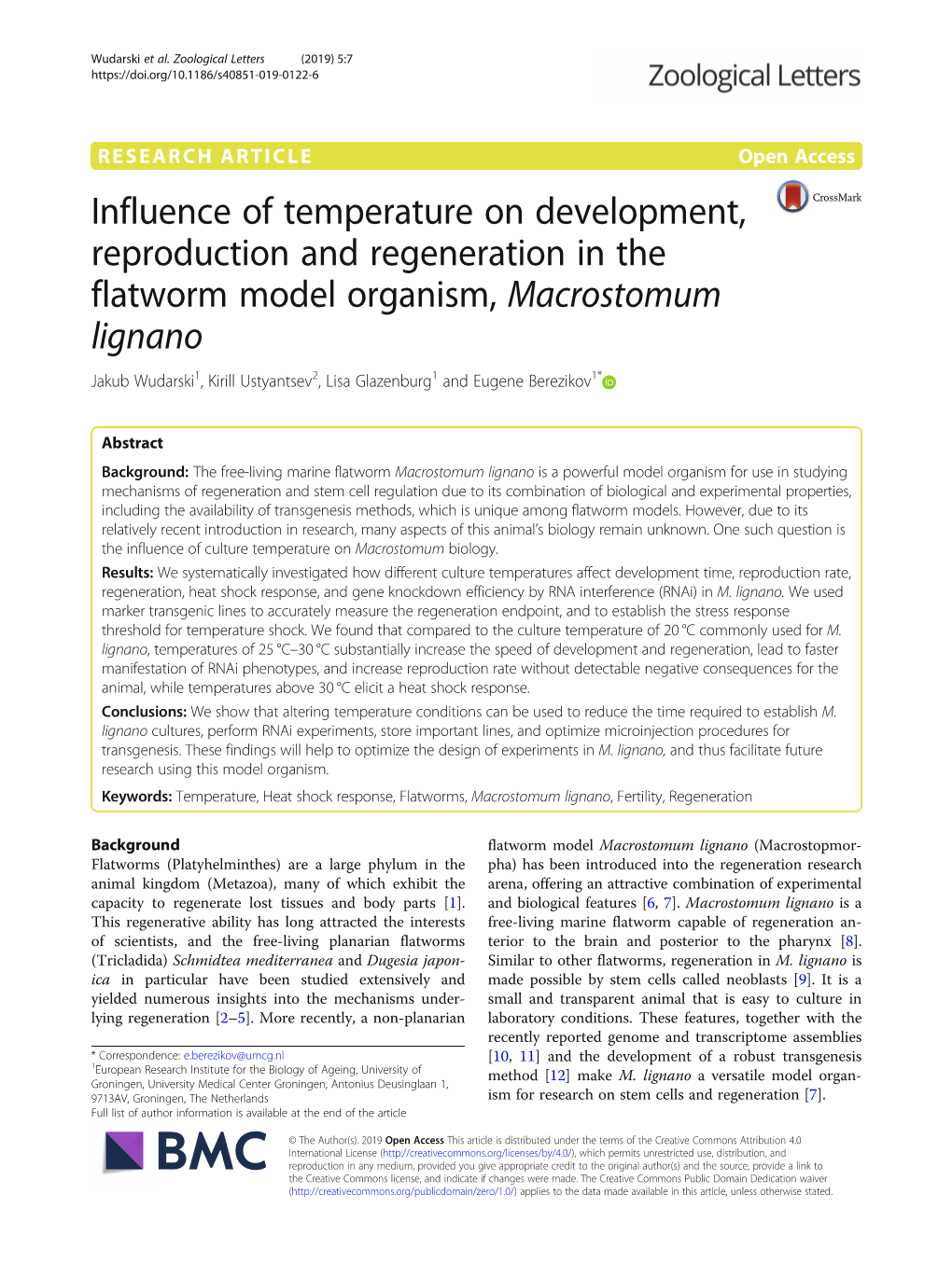 Influence of Temperature on Development, Reproduction And