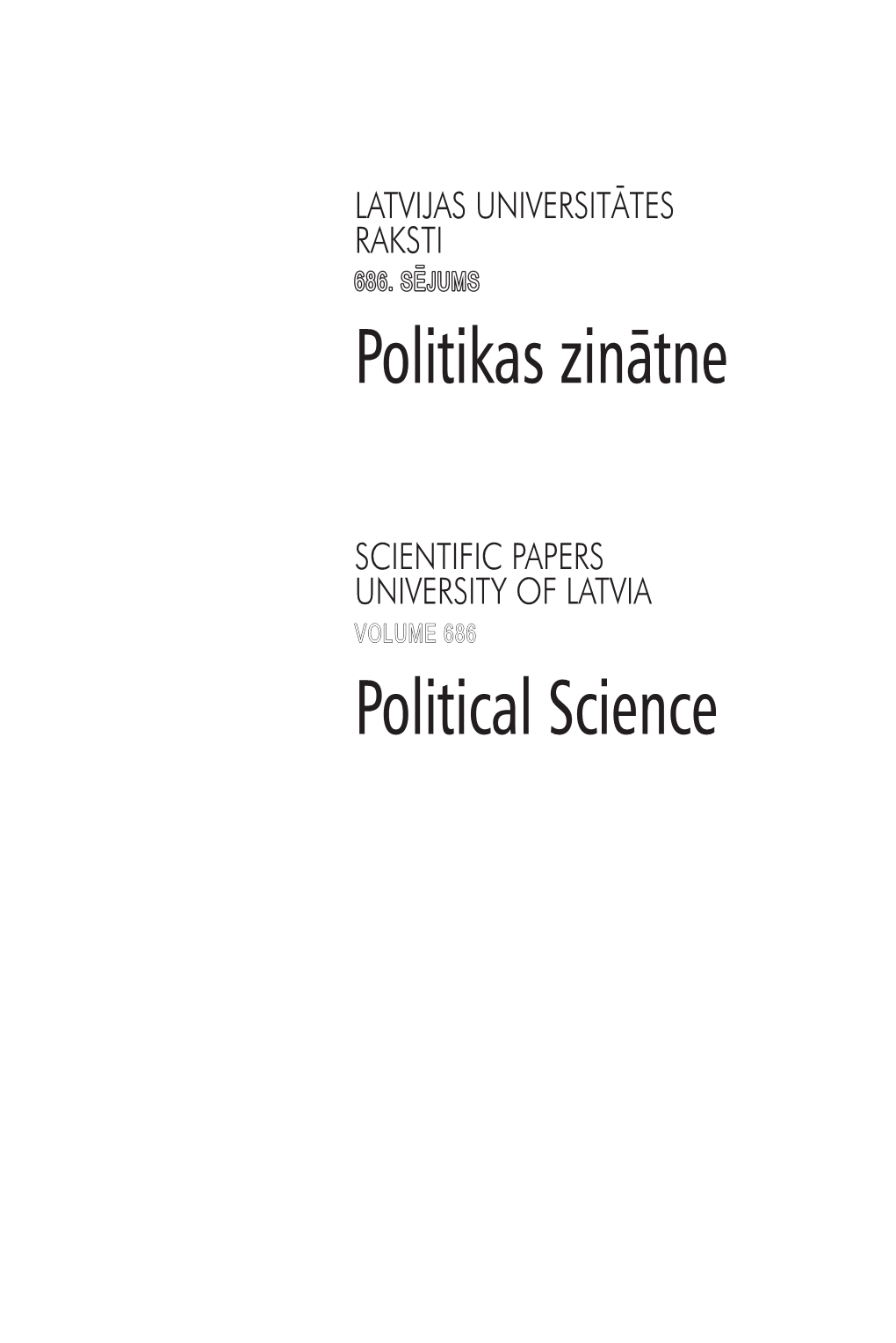 Politikas Zinātne Politi a E C L Scienc