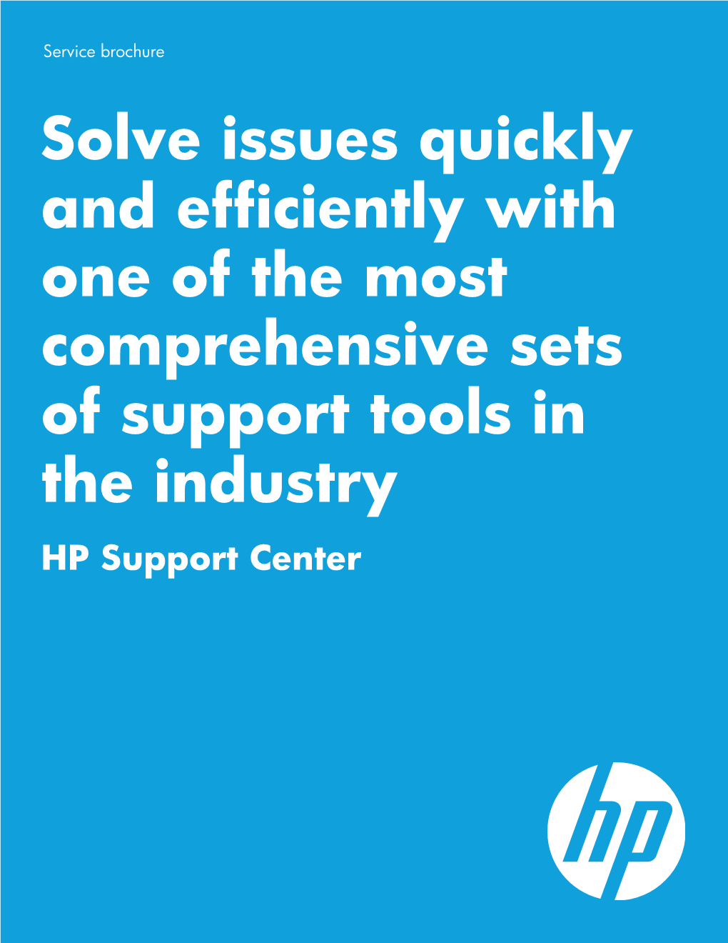 HP Support Center Service Brochure (US English)