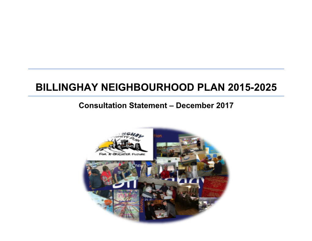 Billinghay Consultation Statement