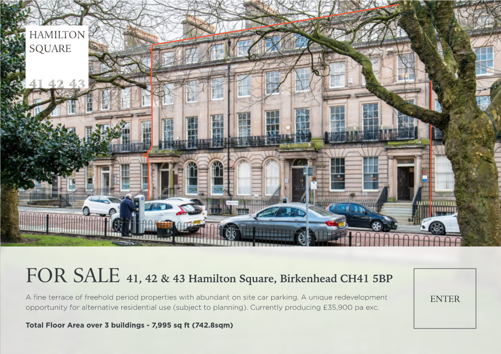 FOR SALE 41, 42 & 43 Hamilton Square, Birkenhead CH41