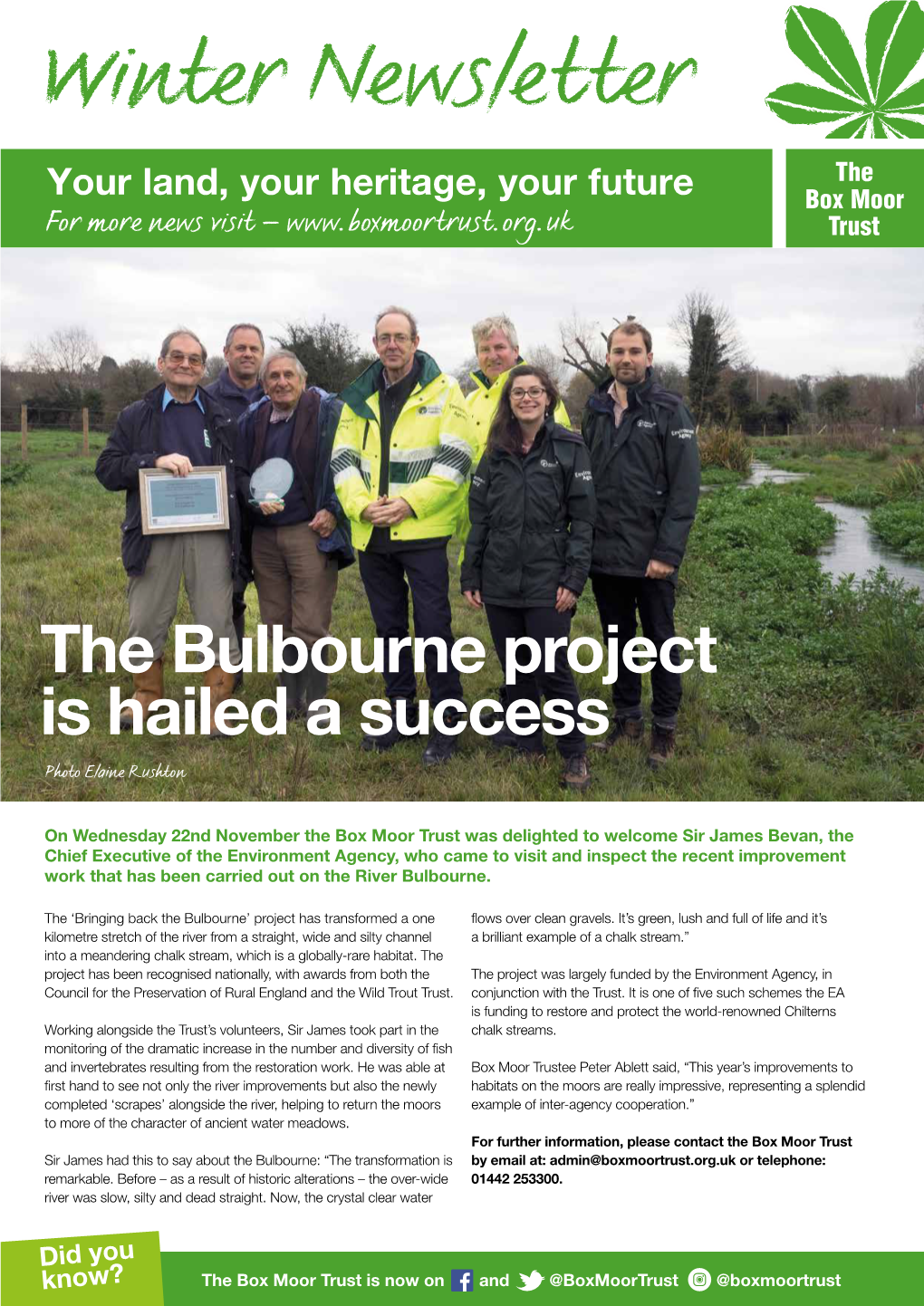 The Bulbourne Project Is Hailed a Success