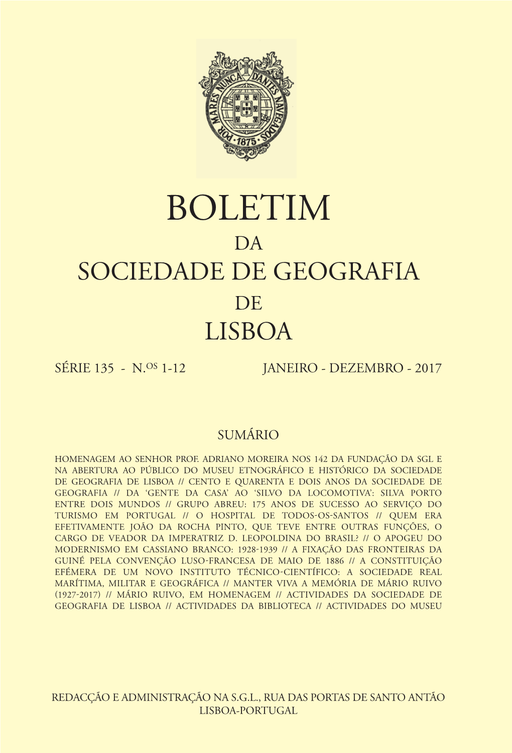 Boletim Da Sociedade De Geografia De Lisboa