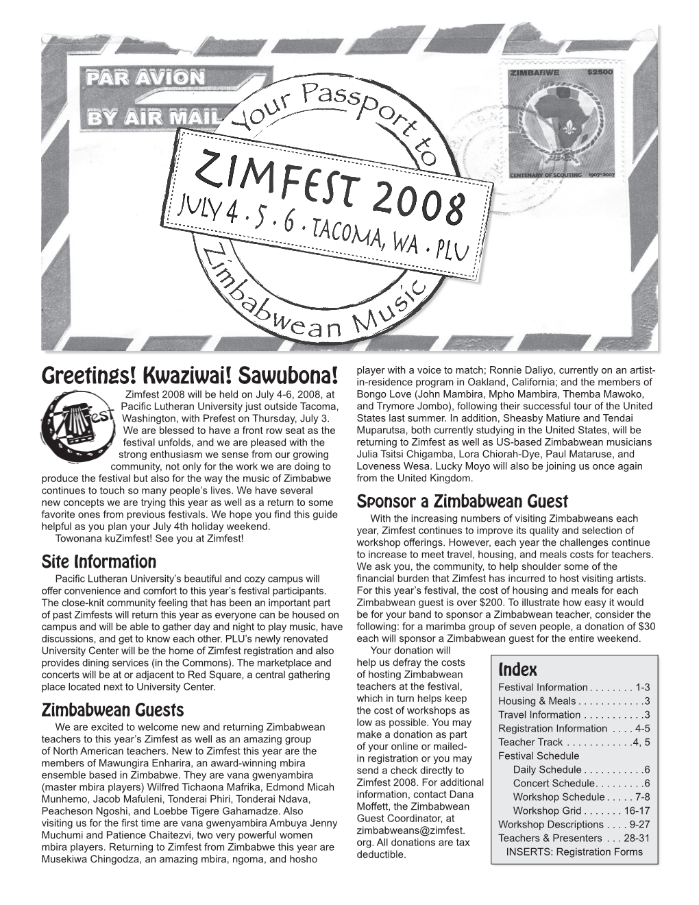 Zimfest 2008 Registration Guide