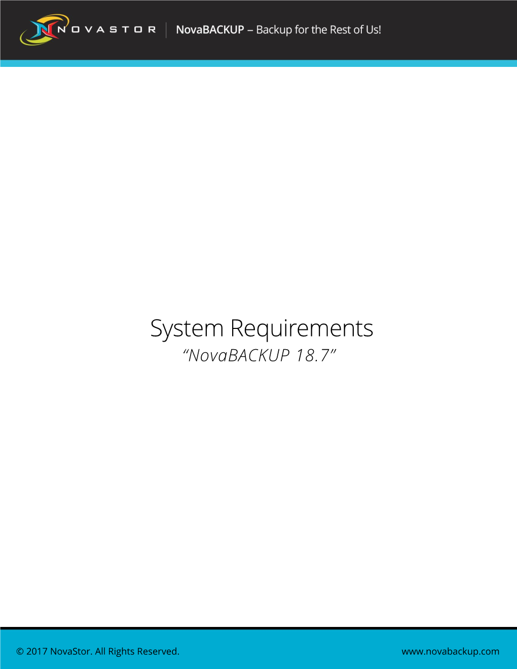 System Requirements “Novabackup 18.7”