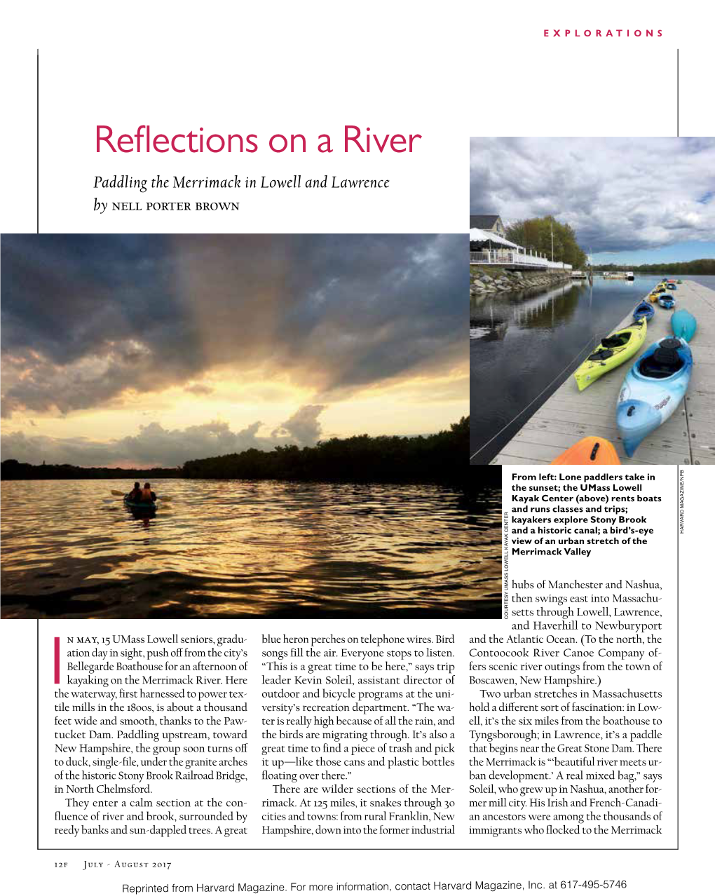 Reflections on a River Paddling the Merrimack in Lowell and Lawrence by Nell Porter Brown