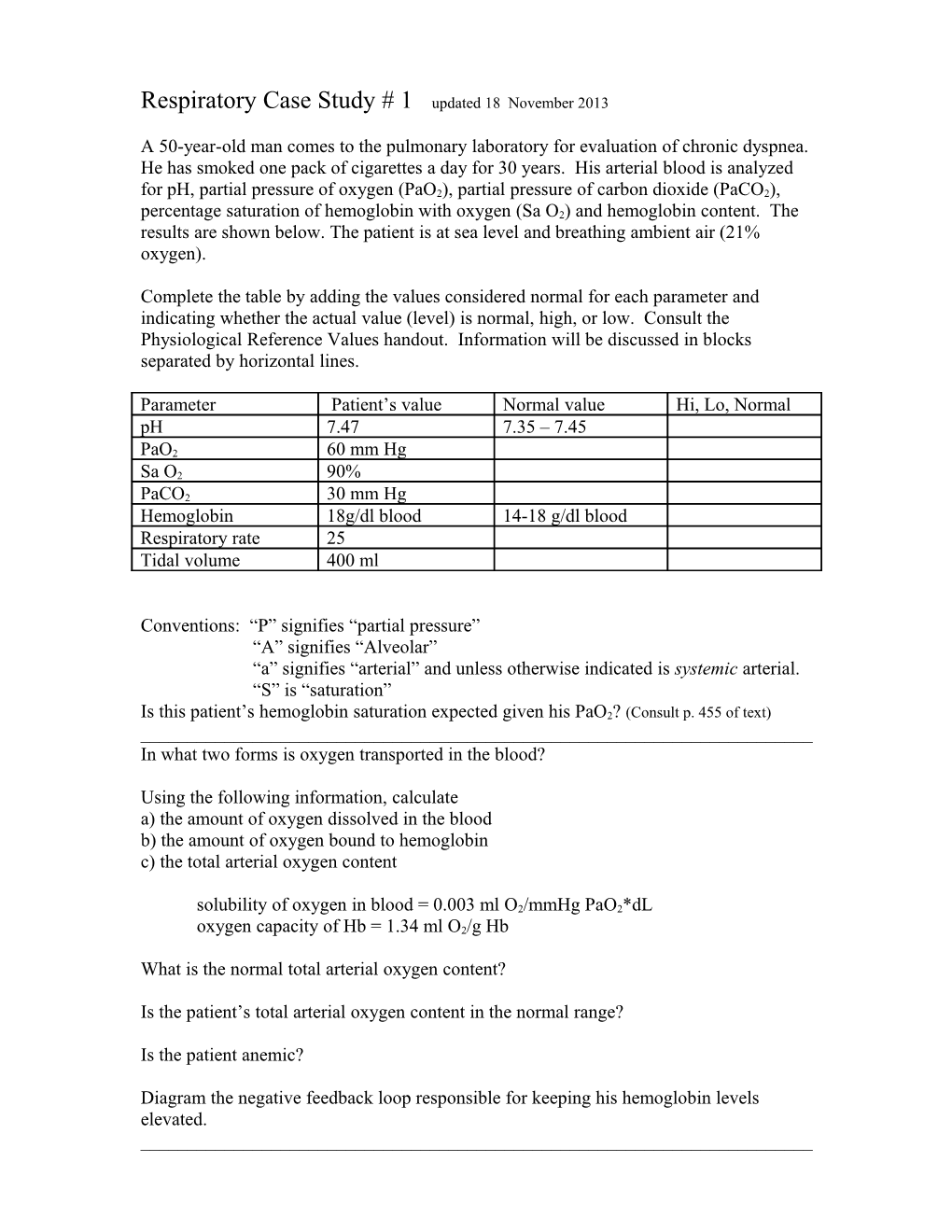 Respiratory Case Study # 2