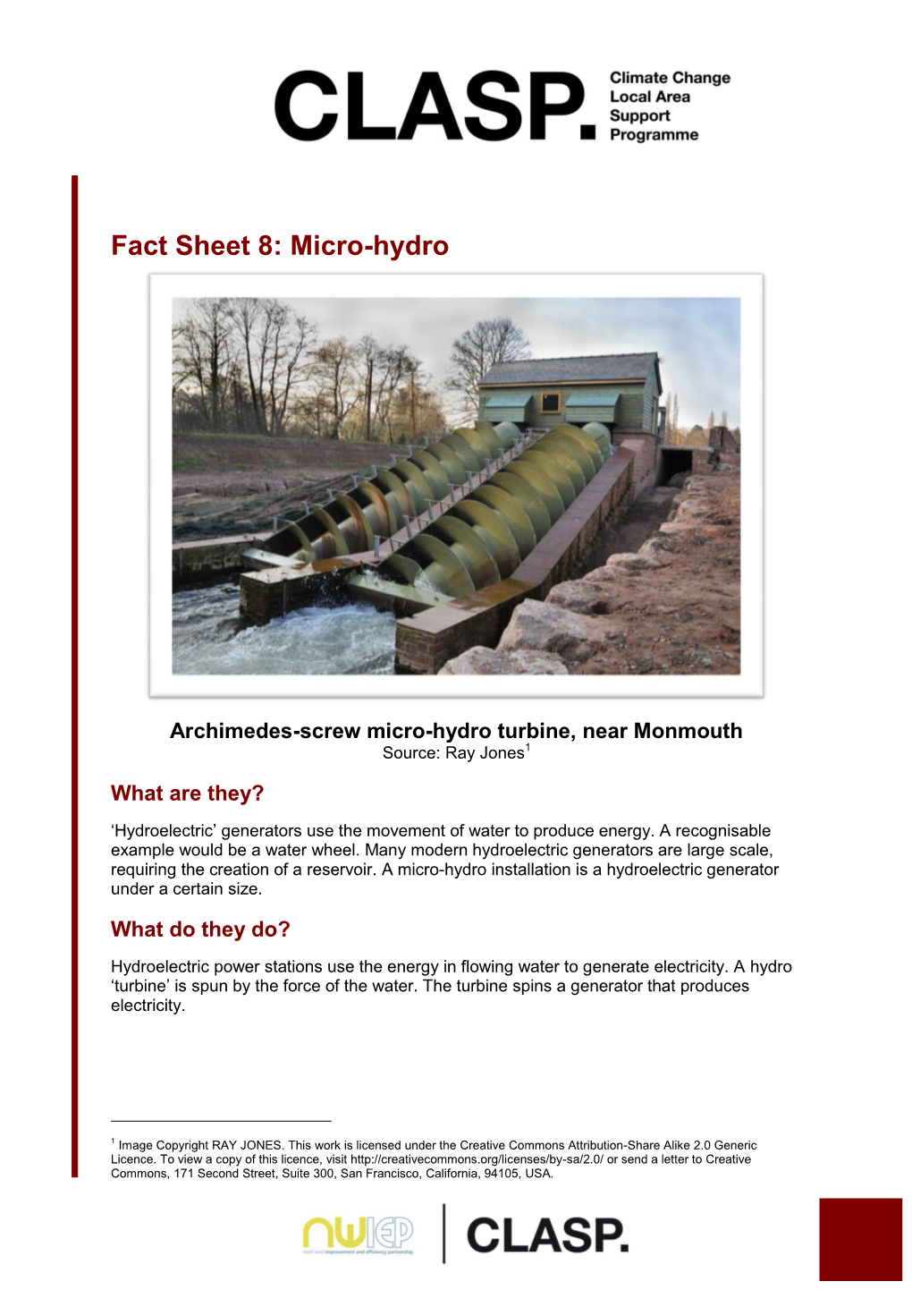 Fact Sheet 8: Micro-Hydro