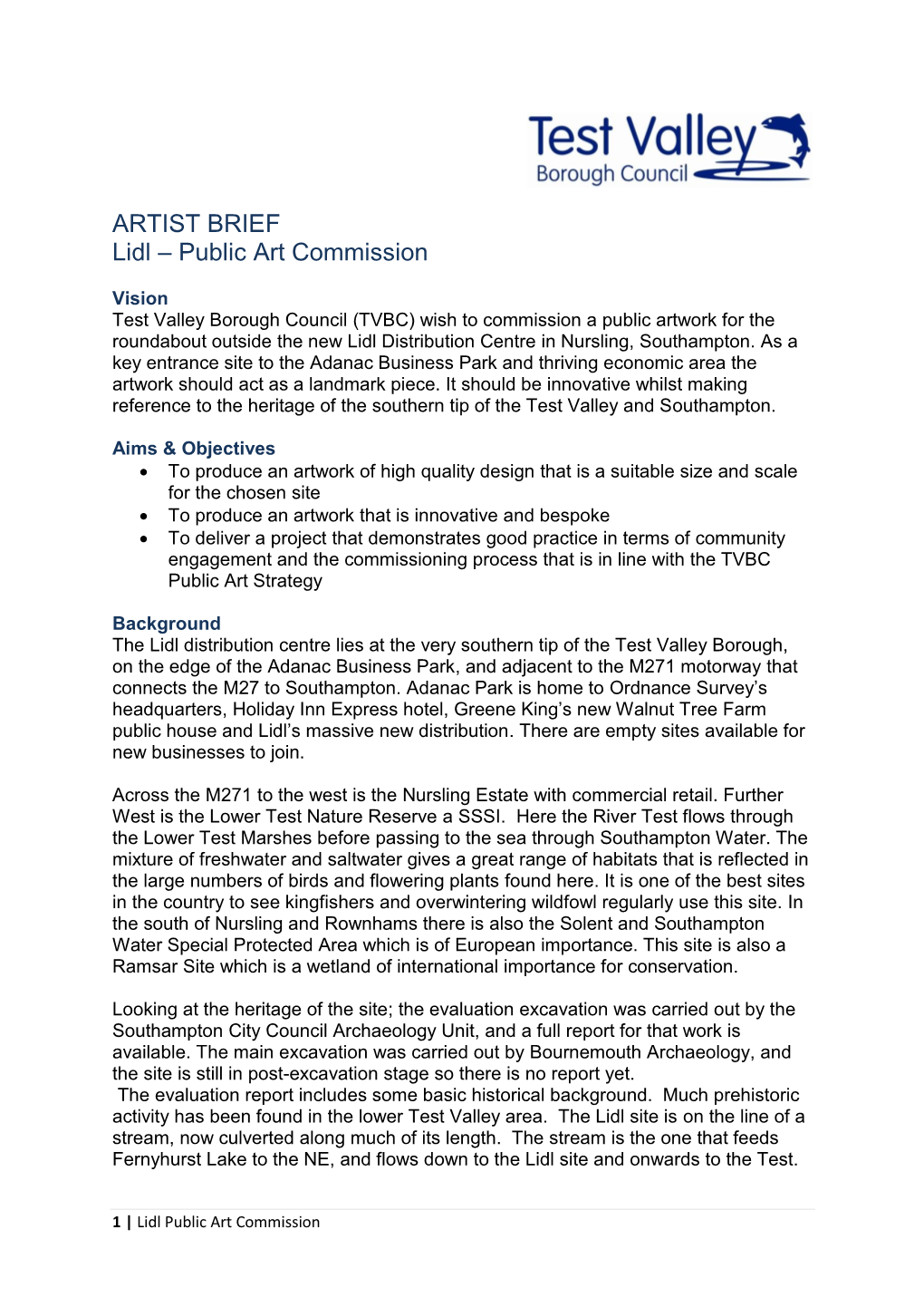 ARTIST BRIEF Lidl – Public Art Commission