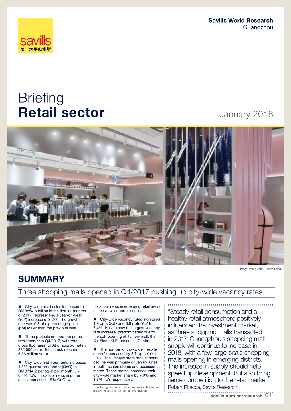 Briefing Retail Sector January 2018