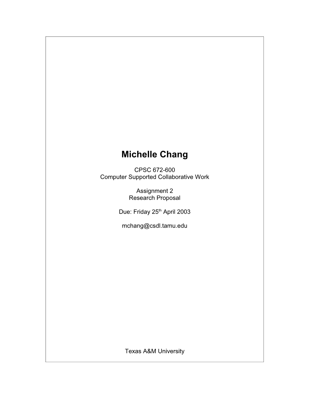 Michelle Chang