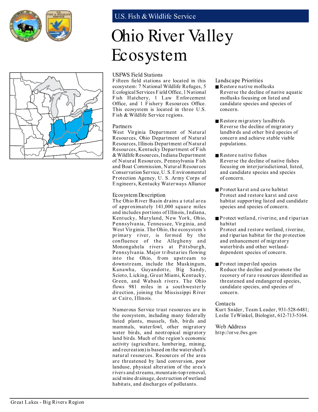 Ohio River Valley Ecosystem