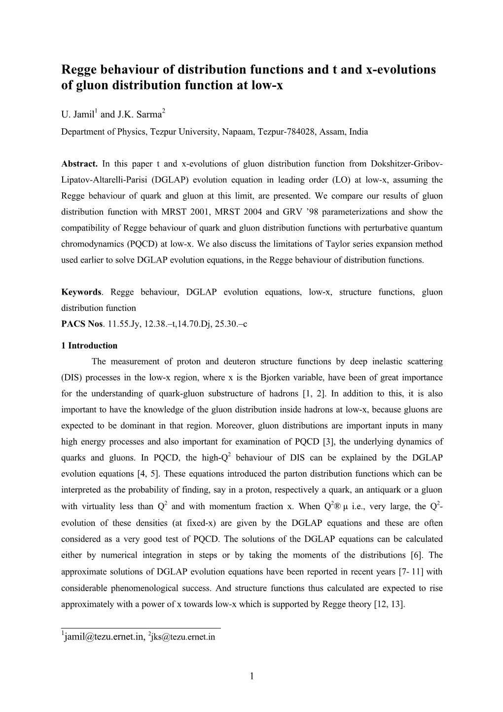 Regge Behaviour of Distribution Functions and T and X-Evolutions of Gluon Distribution Function at Low-X