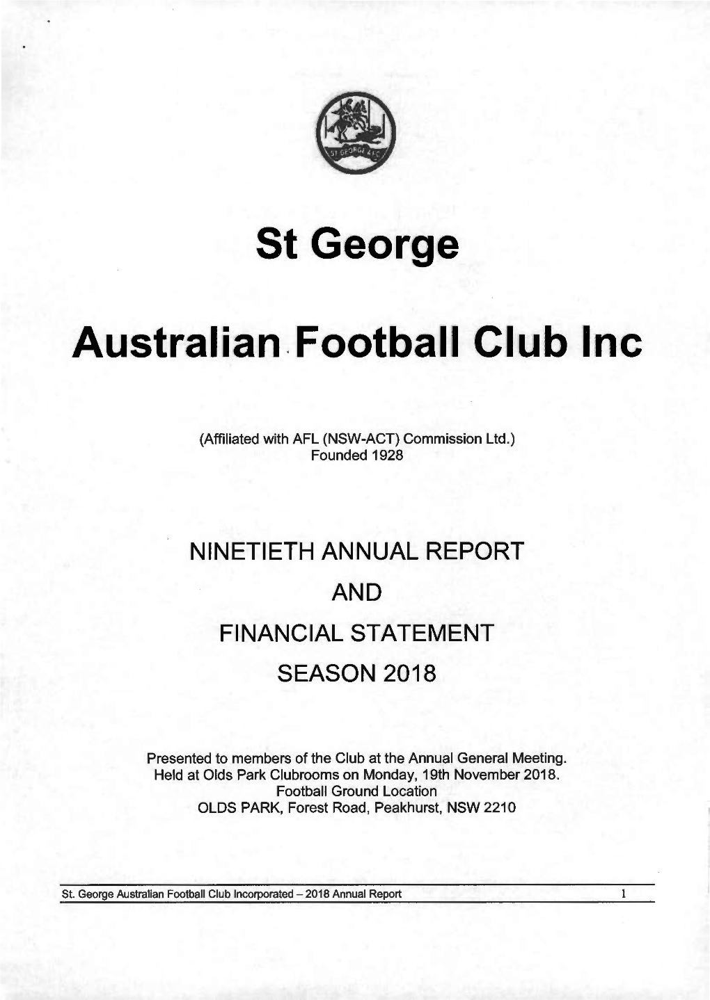St George Australian. Football Club