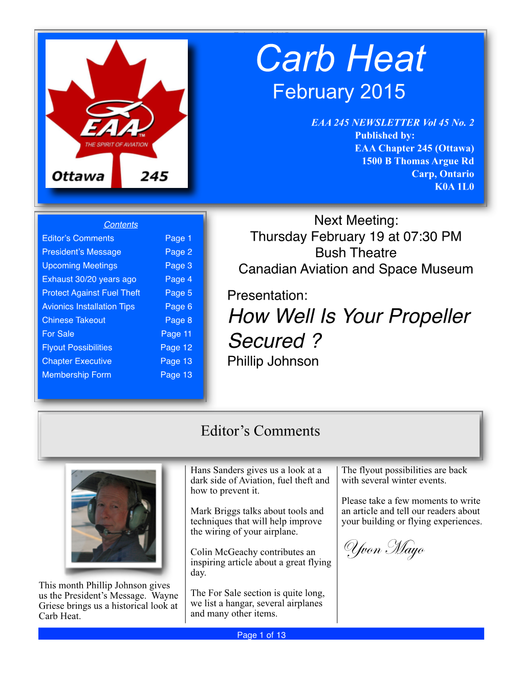 Carb Heat Feb 2015