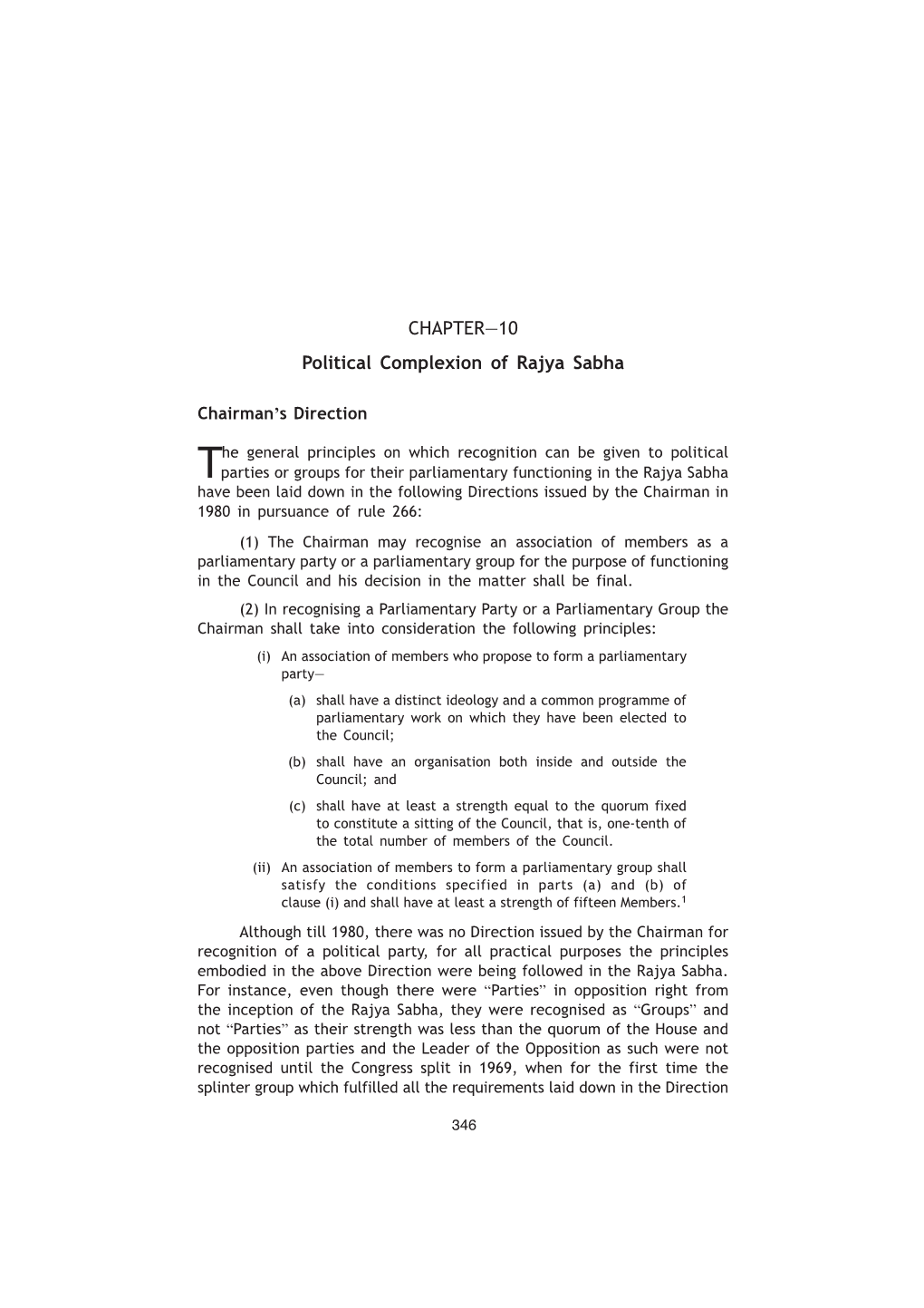 CHAPTER—10 Political Complexion of Rajya Sabha