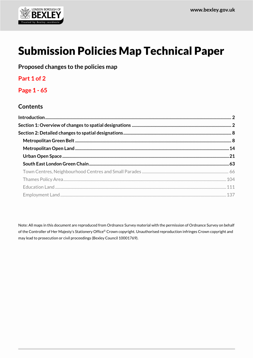 Submission Policies Map Technical Paper