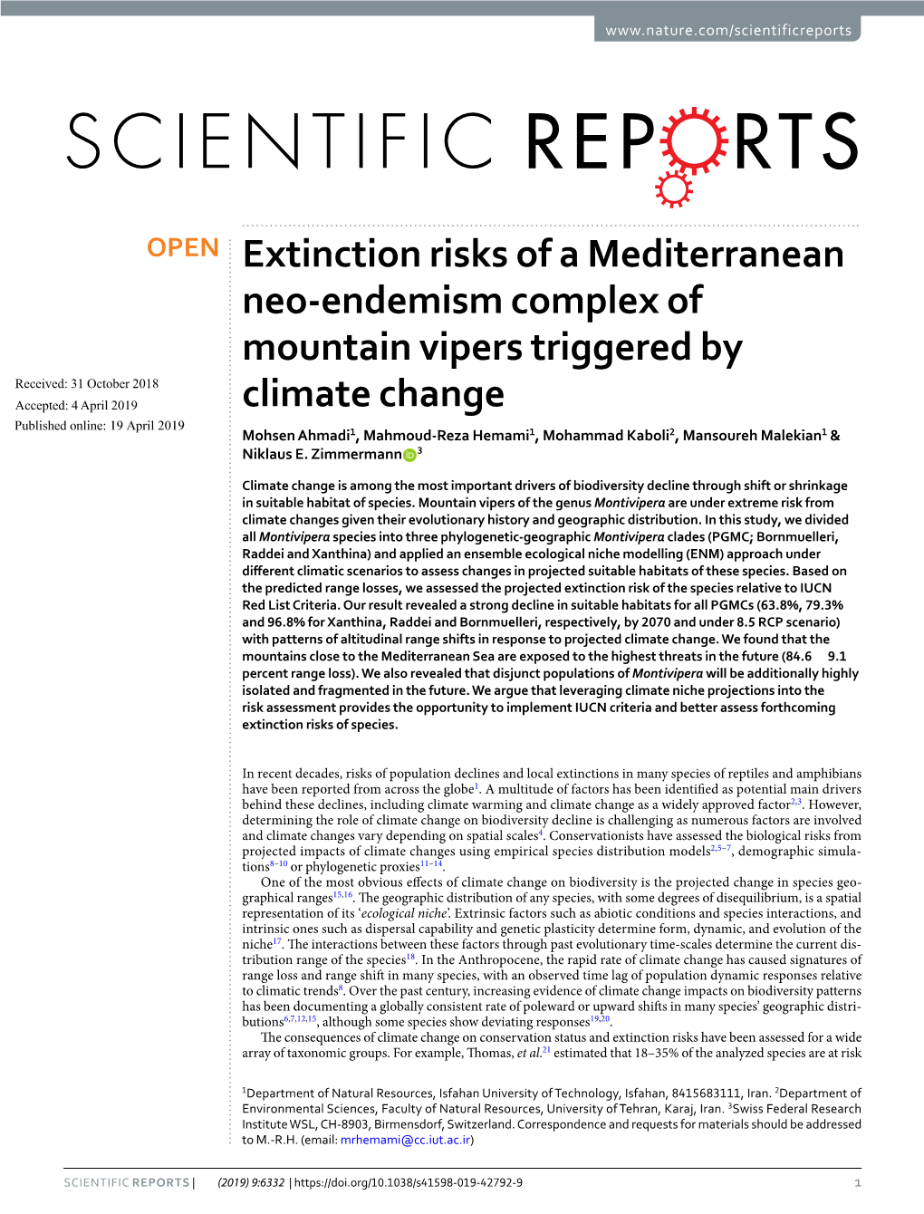 Extinction Risks of a Mediterranean Neo-Endemism Complex Of