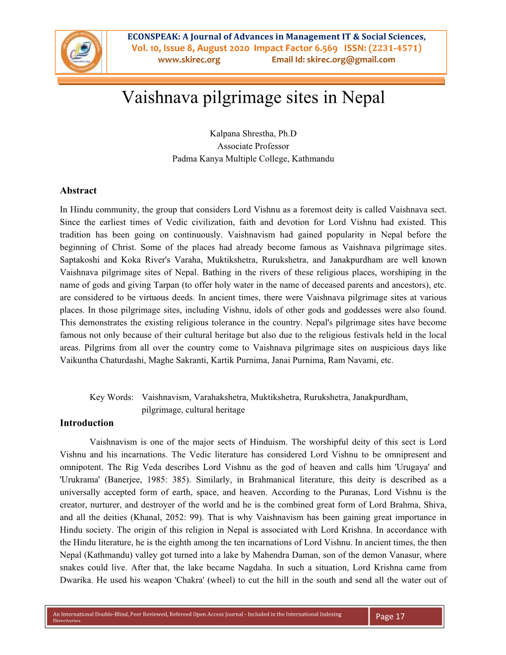 Vaishnava Pilgrimage Sites in Nepal