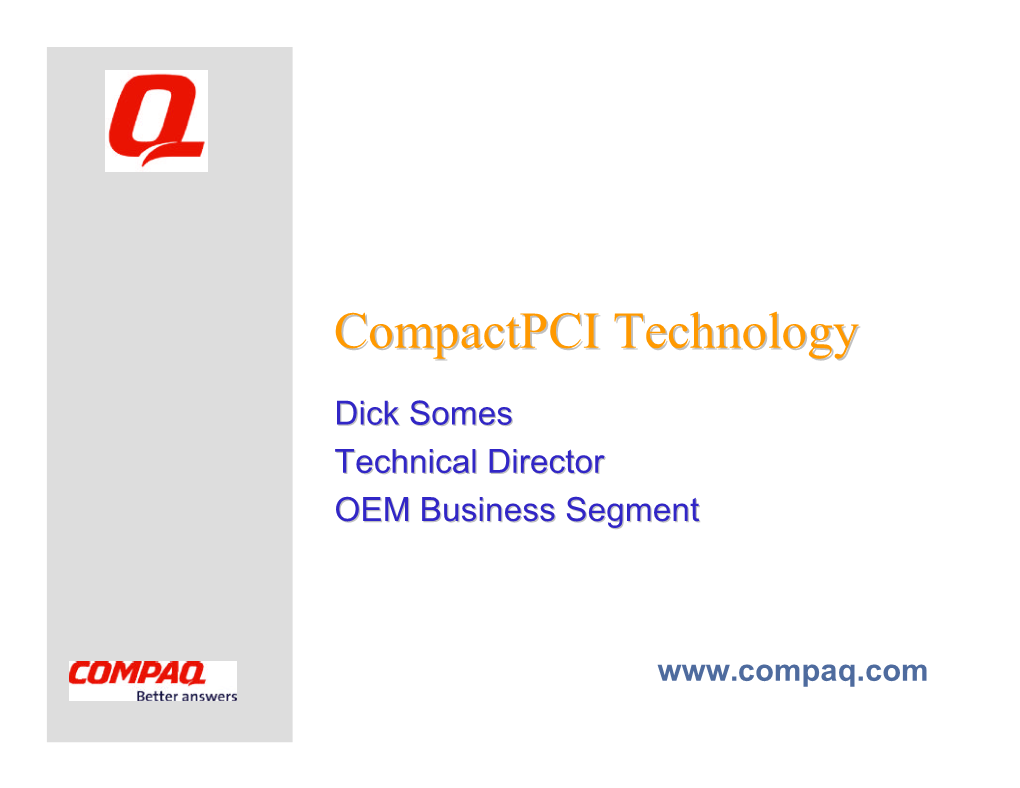 Compactpci Technologytechnology