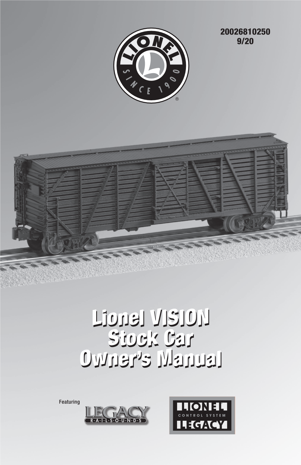 Lionel VISION Stock Car Manual