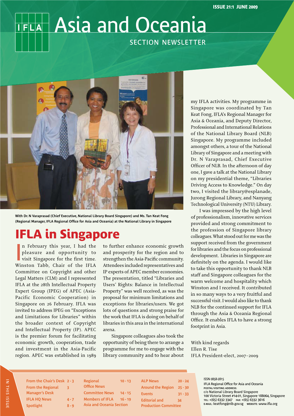 Asia and Oceania SECTION Newsletter